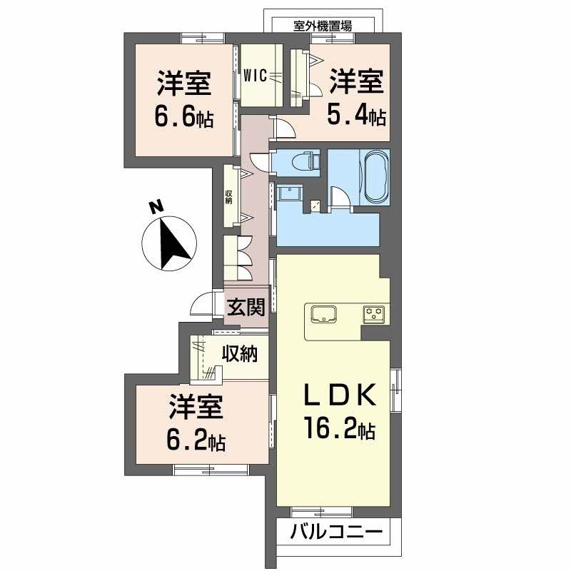 鹿児島市鴨池のマンションの間取り