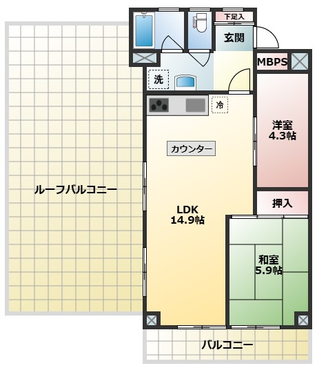 第二梅田コーポの間取り