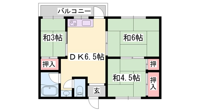 サンフラワーハイツの間取り