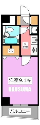 北区田端新町のマンションの間取り