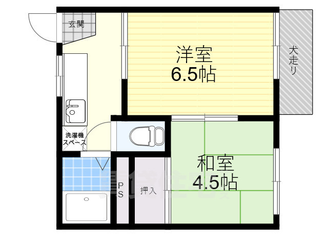 吹田市山手町のアパートの間取り