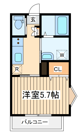 メルディア中河原の間取り