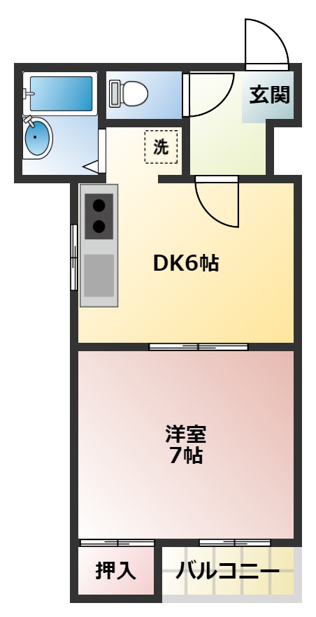 柏原市円明町のマンションの間取り