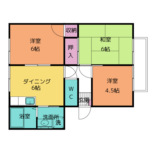 メゾンシュクセ　Ａ棟の間取り