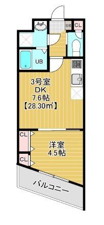 千葉市稲毛区稲毛のマンションの間取り