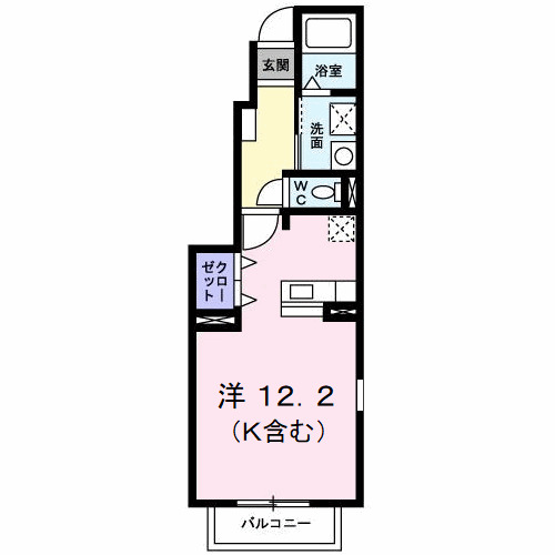 北九州市小倉南区徳力新町のアパートの間取り