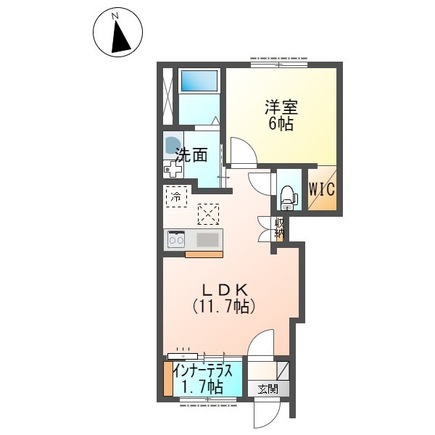 出雲市大津町のアパートの間取り