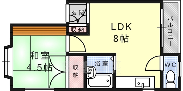 神戸市灘区烏帽子町のマンションの間取り