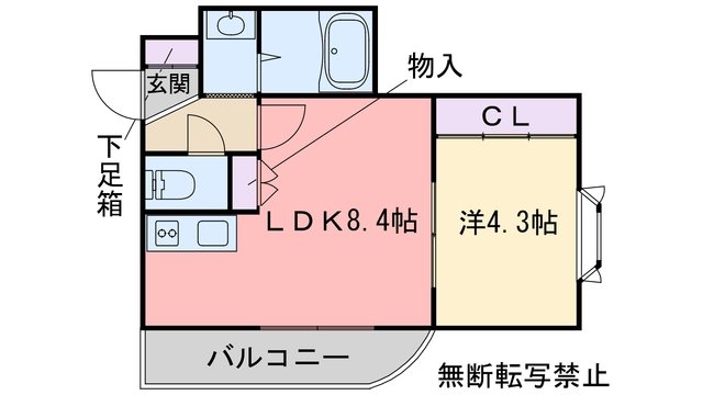 エムアール祖原　Ｂ棟の間取り