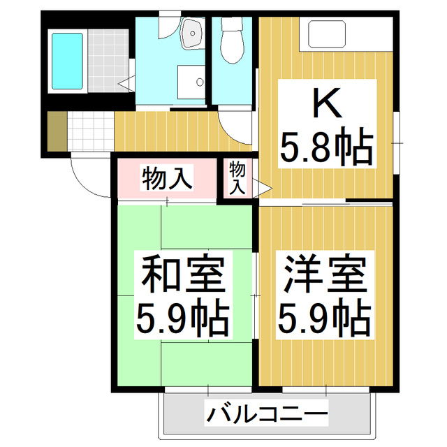 バリュージュコスモＢの間取り