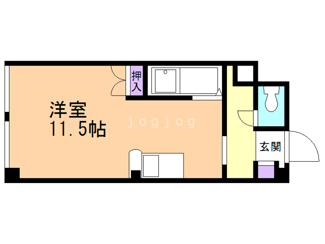 札幌市白石区南郷通のマンションの間取り