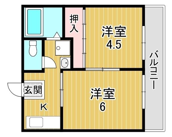 大阪市鶴見区今津南のアパートの間取り