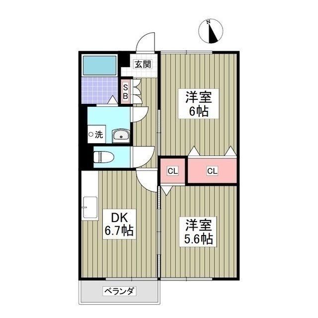 リヴィエールBの間取り