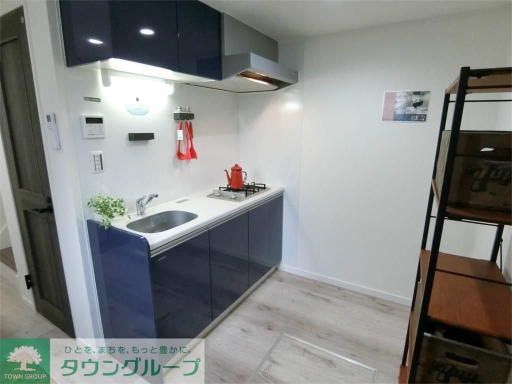 キッチン　2口ガスコンロで楽しくお料理♪キッチン壁はマグネット対応で…