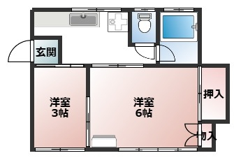 ハイツみやこの間取り写真