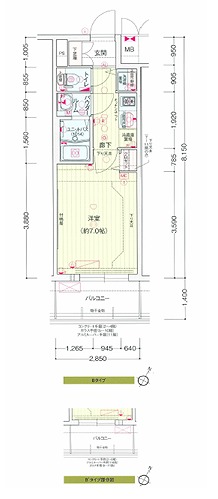 プレサンス大阪福島シエルの間取り写真