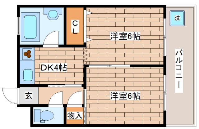 脇浜マンションの間取り写真