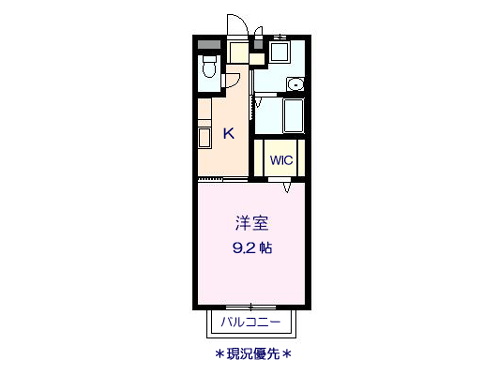 千曲市上山田温泉のアパートの間取り