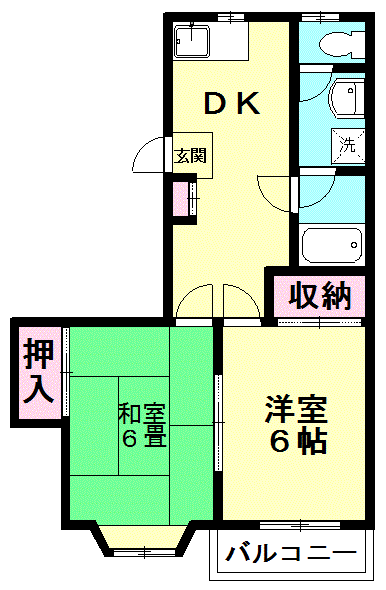 横村ハイツの間取り