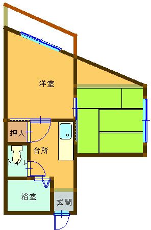 コーポ山北の間取り