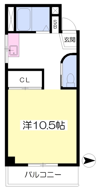 松山市味酒町のマンションの間取り