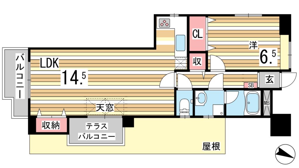 芦屋ニューコーポI番館の間取り