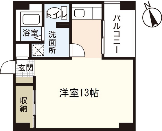 広島市中区南竹屋町のマンションの間取り