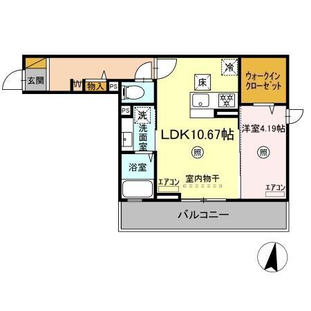 仮称）D-room畑沢Bの間取り