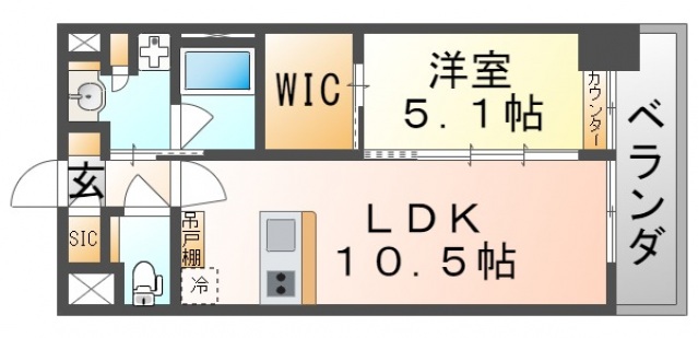 スプランディッド江坂IIIの間取り