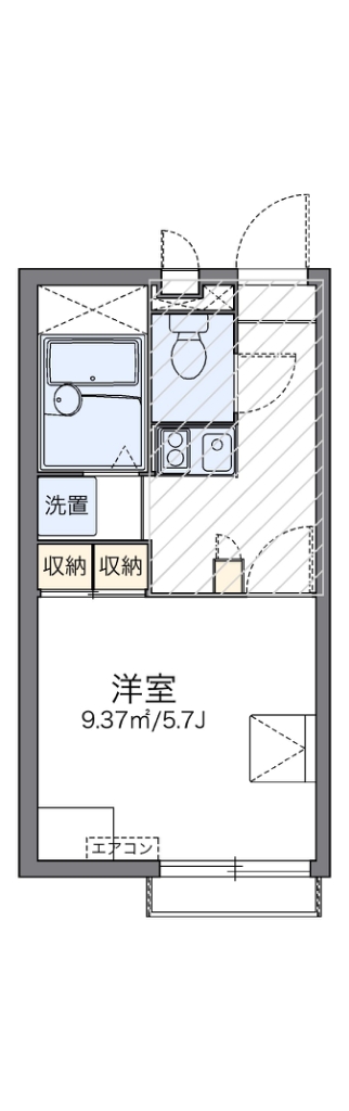 四條畷市大字清瀧のアパートの間取り