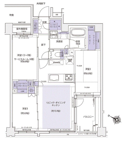 KDXレジデンス横濱紅葉坂の間取り