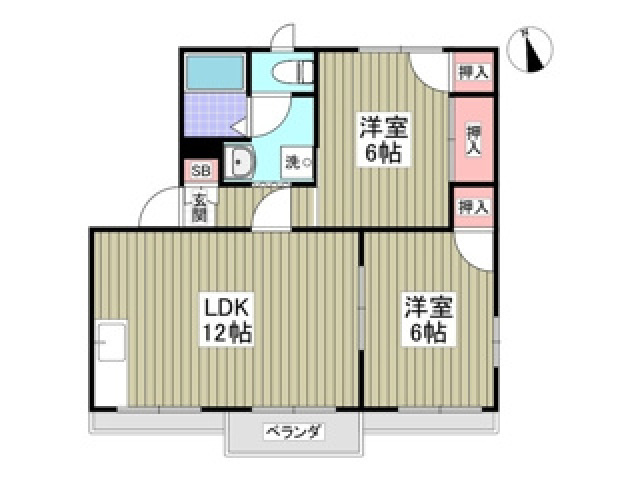 タウニィ笠原Bの間取り