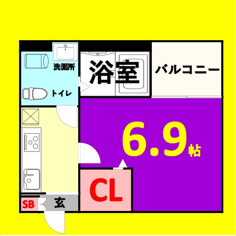 名古屋市中川区西日置町のアパートの間取り