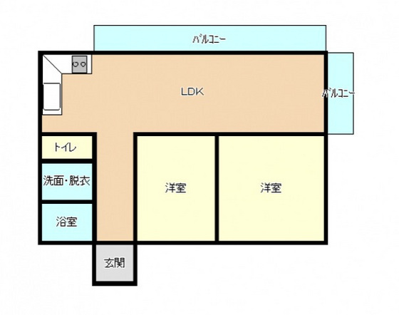 広島市南区翠のマンションの間取り