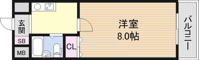 大桐ハイツ北の間取り