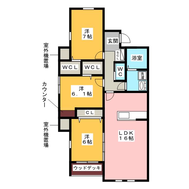 サイレントヒルズ弐番館の間取り