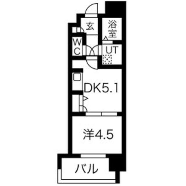 福岡市中央区薬院のマンションの間取り