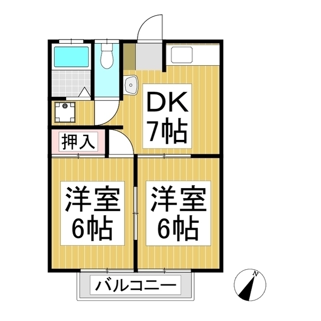 新中島アパートの間取り