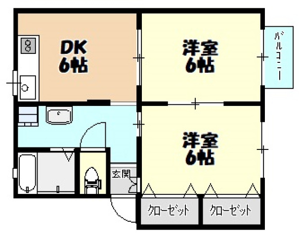 ソファレ　B棟（原状回復中）の間取り