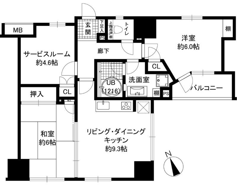 デュオ駒込の間取り