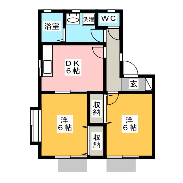 プリモカーザ田中Ａの間取り