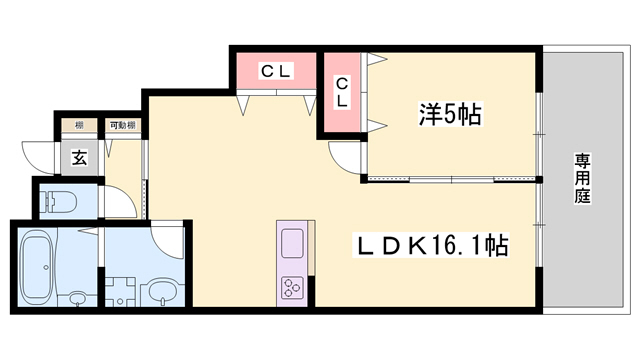 メゾンソレイユ　エストの間取り