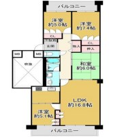 神戸市西区美賀多台のマンションの間取り