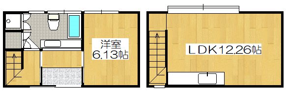 京都市山科区安朱東海道町のアパートの間取り