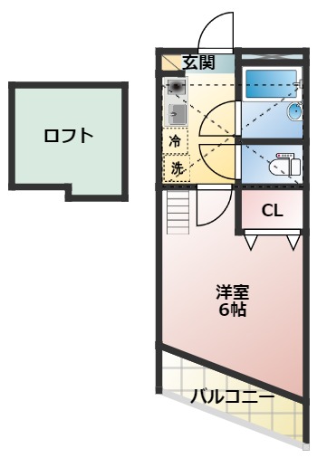 名古屋市千種区今池南のアパートの間取り