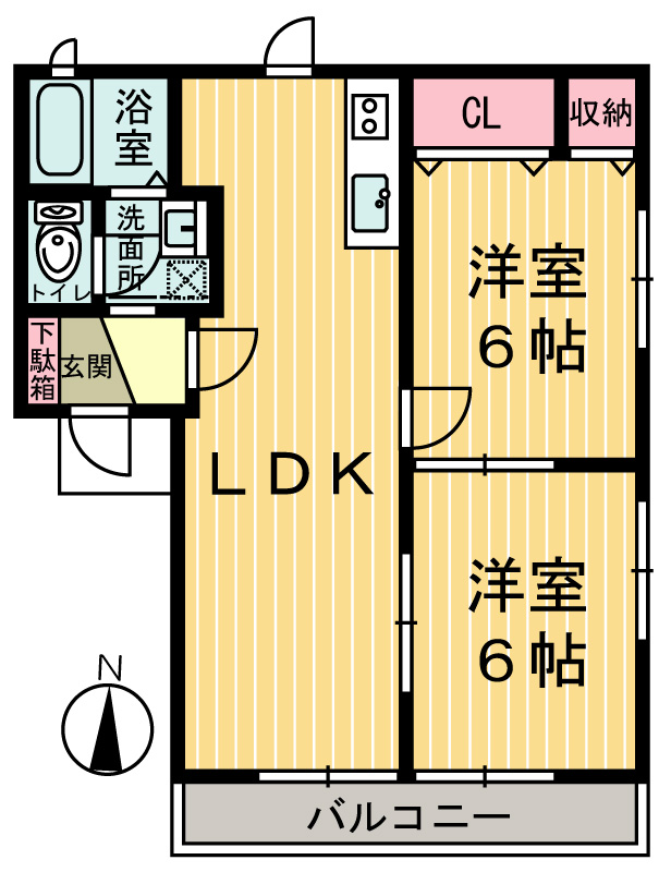 ラフォーレ・シャンポールAの間取り