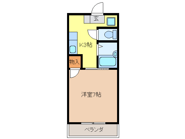 岐阜市平和通のマンションの間取り