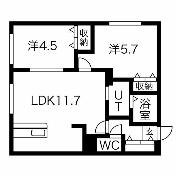 Ｌｕｘｅ　Ｍａｒｕｙａｍａ（ラグゼマルヤマ）の間取り