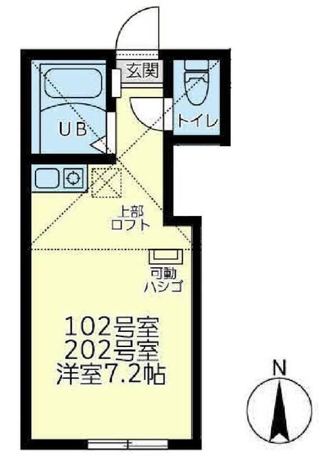 横浜市都筑区池辺町のアパートの間取り