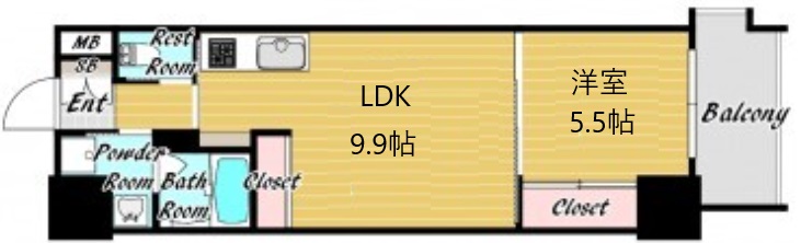 zonna神戸磯上通の間取り